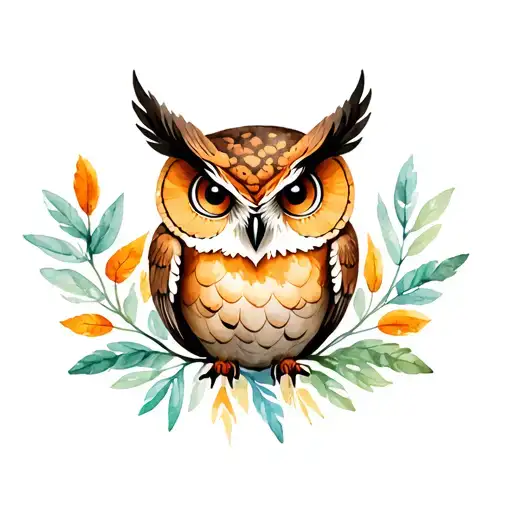 Owl Wald Blatt