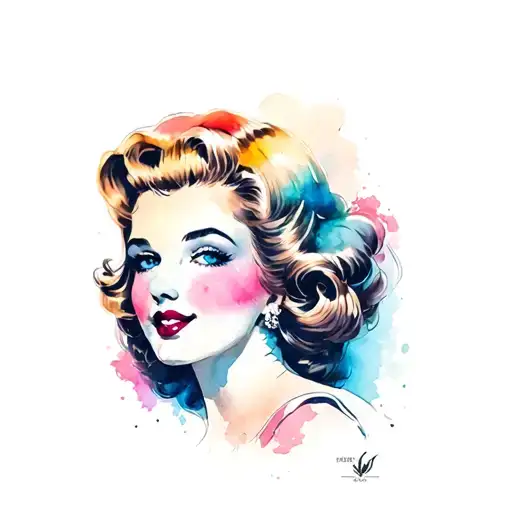 Pin Up Girl Just Head