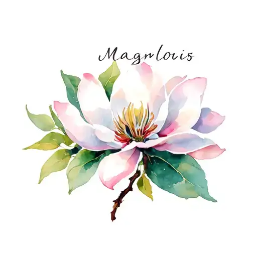 Magnolia Flowers And The Words