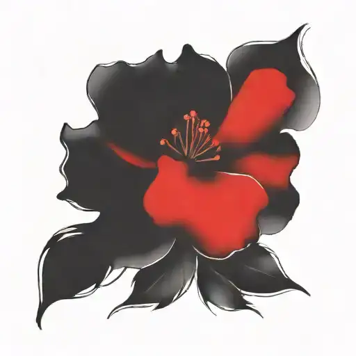 Flower Black And Red