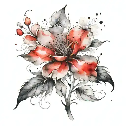 Flower Black And Red