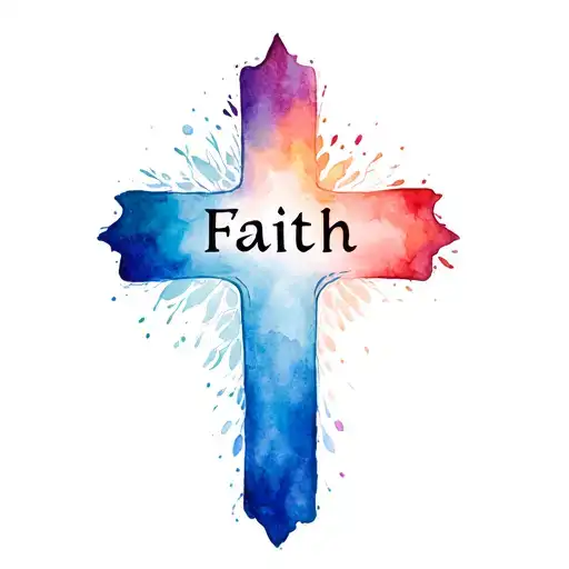 A Cross With The Word Faith