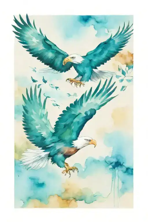 Eagles Flying Together