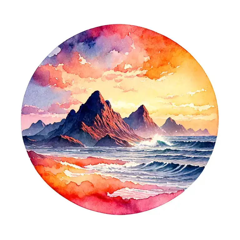 Ocean And Mountains