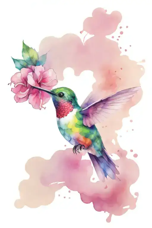 Hummingbird Heart Shape