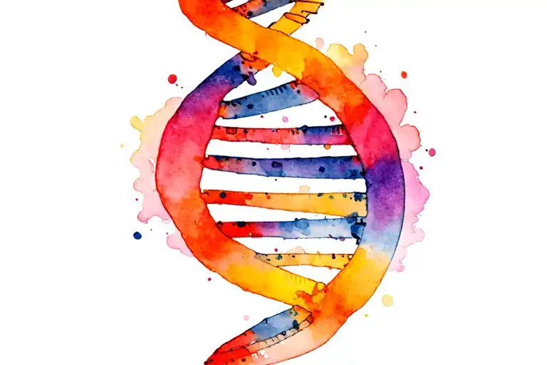 Dna Helix With Animal