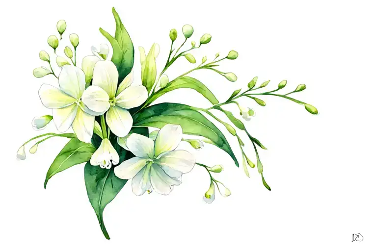 Lilly Of The Valley Flower Arm Band