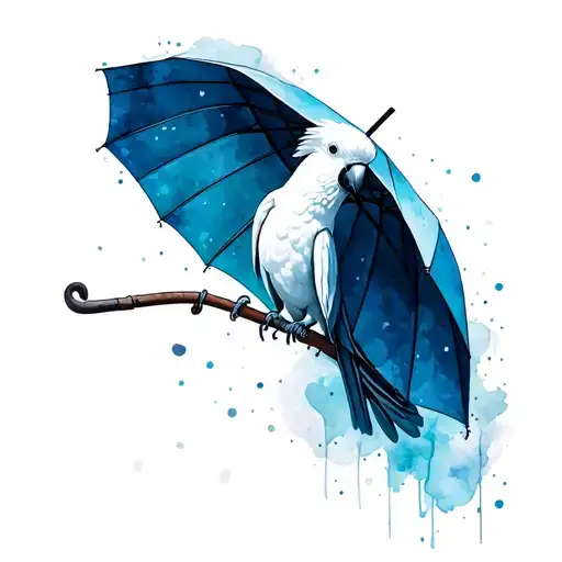 Umbrella Cockatoo Perched Atop