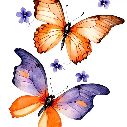 Butterflies Violets