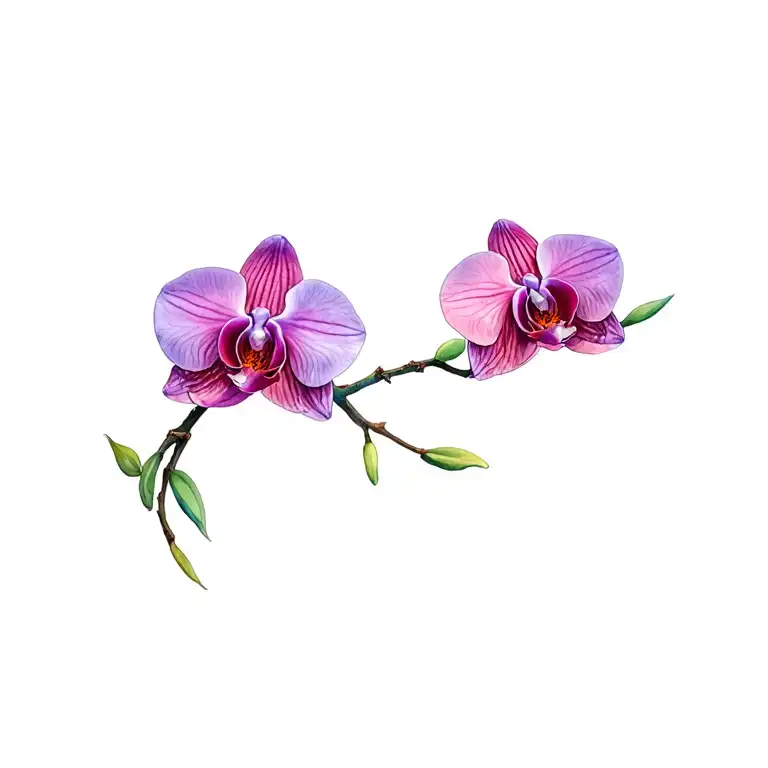 Purple And Pink Orchid