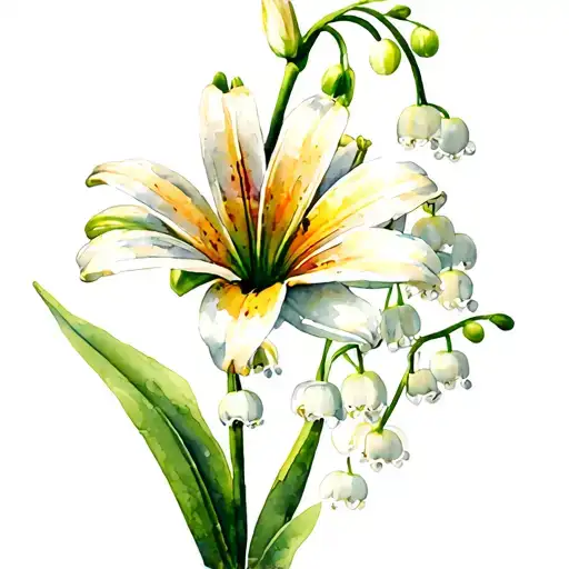 Lily Of The Valley And Daisy