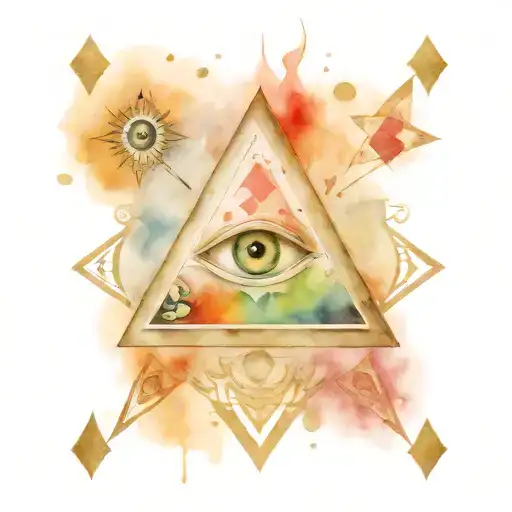All Seeing Eye And Spade Card