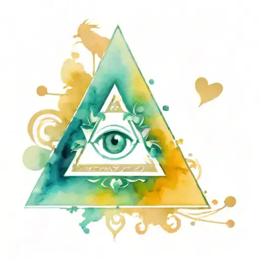 All Seeing Eye And Spade Card Suit