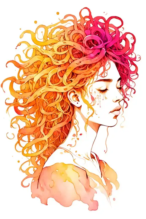 Medusa Head Crying Woman