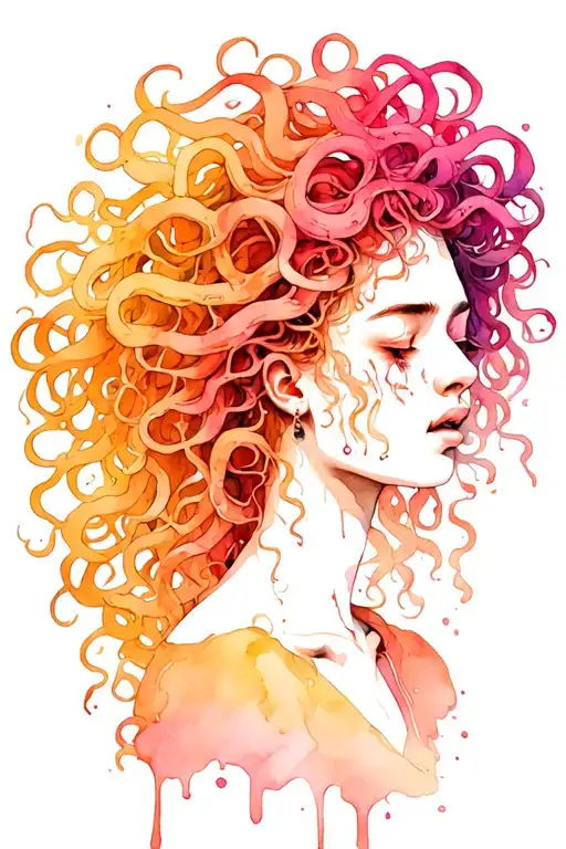 Medusa Head Crying Woman