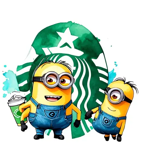 Minions Working At Starbucks