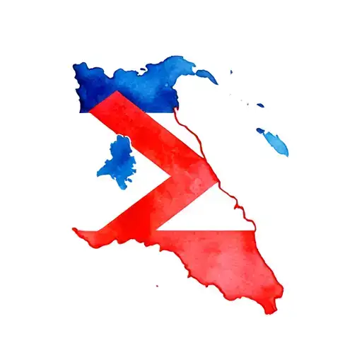 Cuba Island In Flag