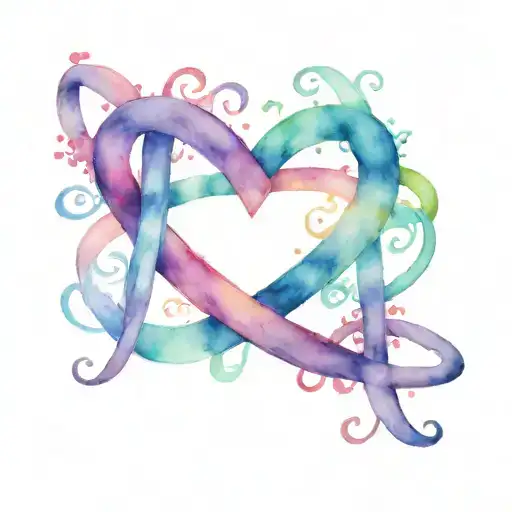 Heart Intertwined Infinity Symbols