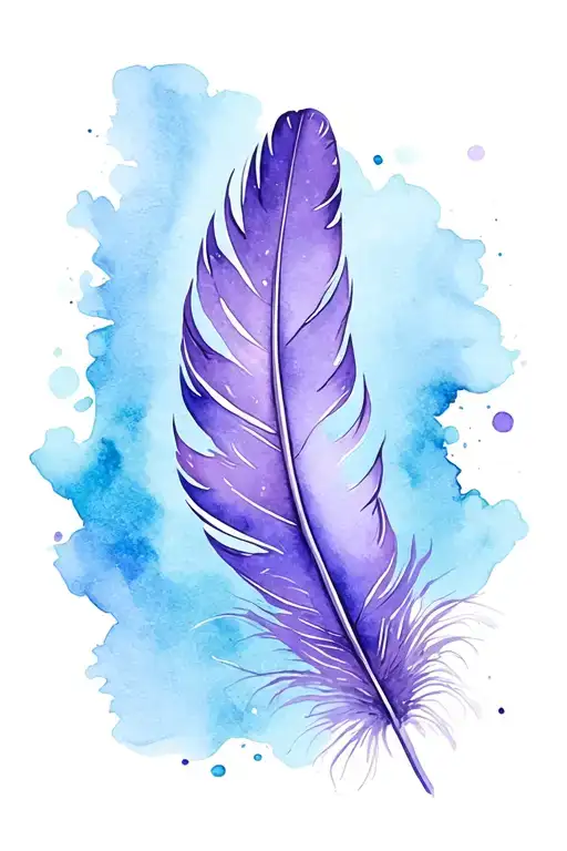 Purple Feather That Creates A Band