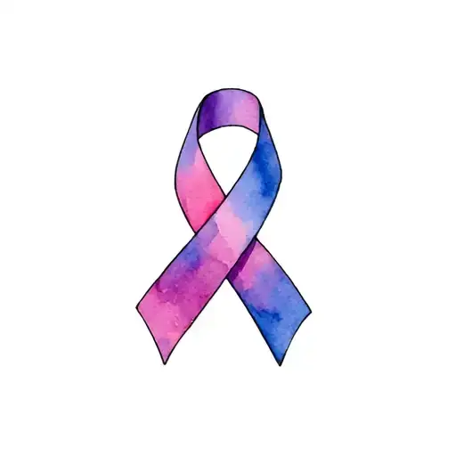 Fuck Cancer With Ribbon Intertwined
