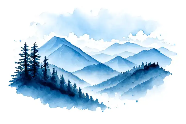 Blue Ridge Mountains Colored