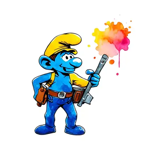 Papa Smurf With Tool Belt
