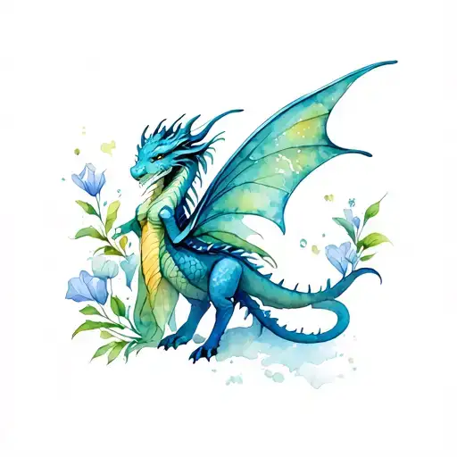 Dragon Fairy With Sweetpeas