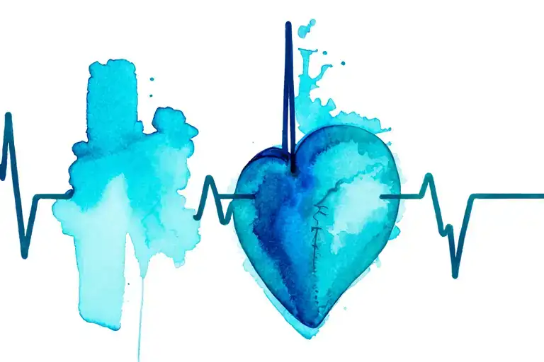 Hospital Heart Monitor Line Showing A Spike