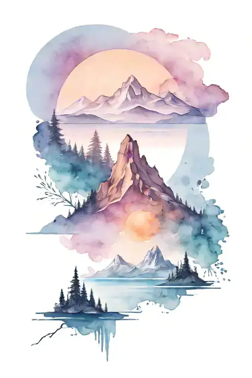 Mountain Lake Surrounded