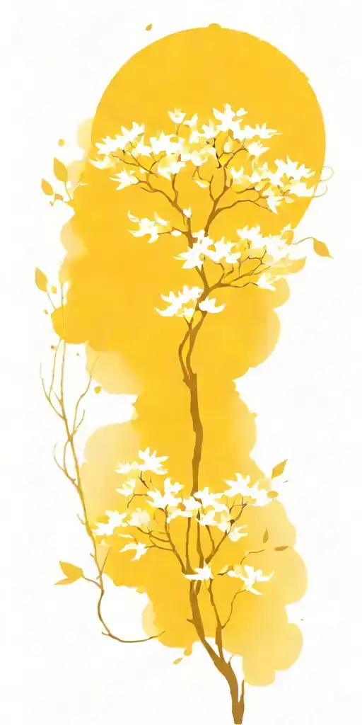 Trees Flowers Intertwined