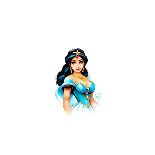 Princess Jasmine Gangster Tattoo Design