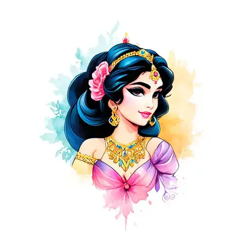 Princess Jasmine Tattooed Gangster Tattoo Design