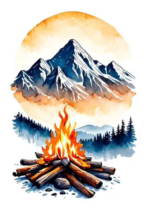 Sierra Nevada Mountains Dad Memorial Campfire