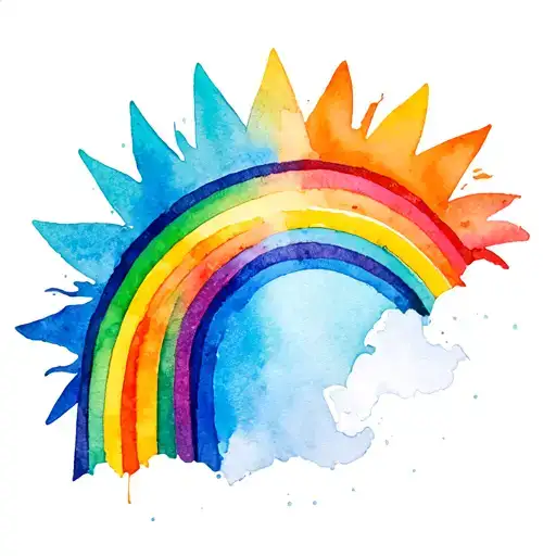 Rainbow Coming Out Of The Sun