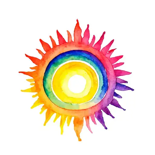 Rainbow Coming Out Of The Sun