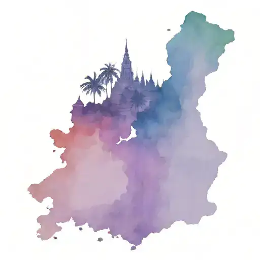 Myanmar Map In Aloungphayar