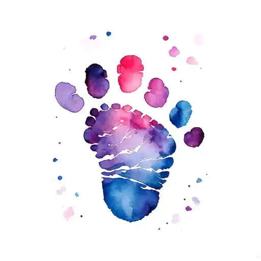 Dnd Baby Footprint Intertwined
