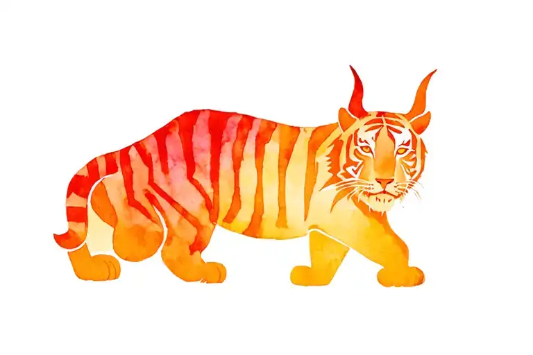 Tiger Capricorn Symbol