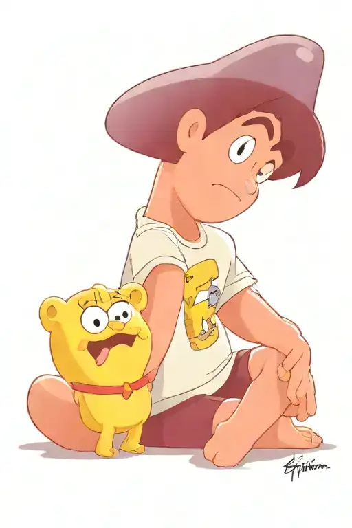 Shinchan With Spongebob Squarepants Wearing