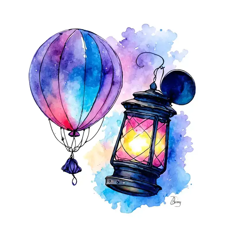 Lantern From Tangled With Mickey Balloon