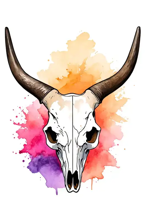 Longhorn Skull Surrounded