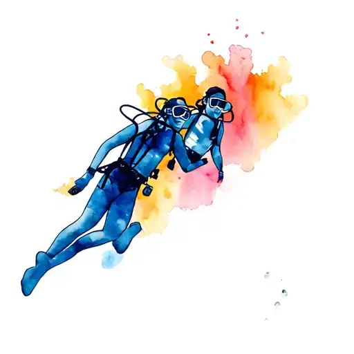 Couple Scuba Diving
