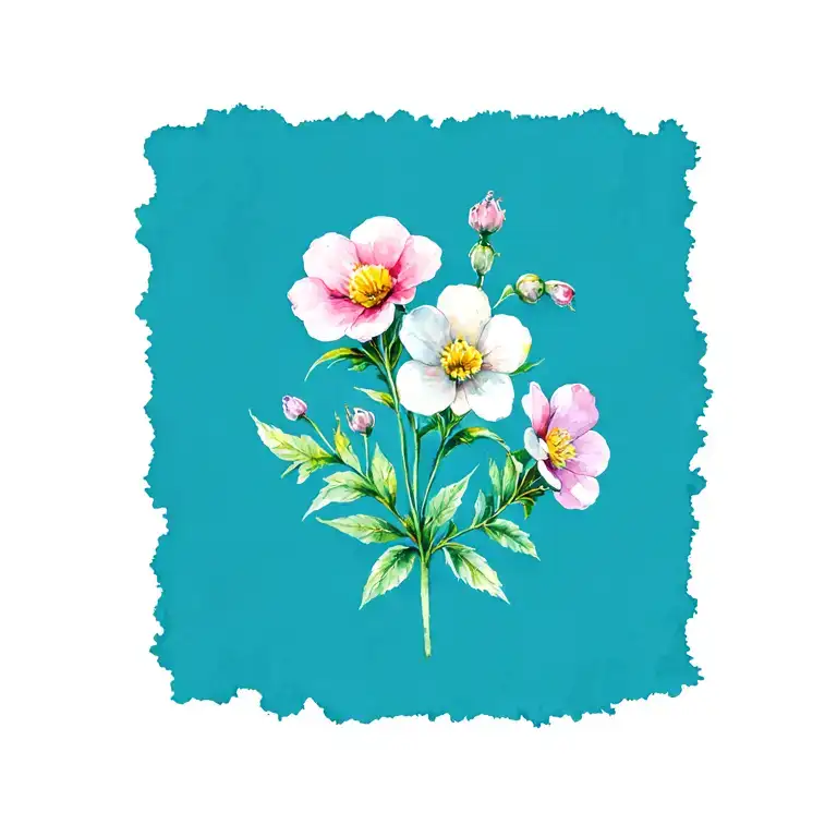 Primrose Flowers Collage