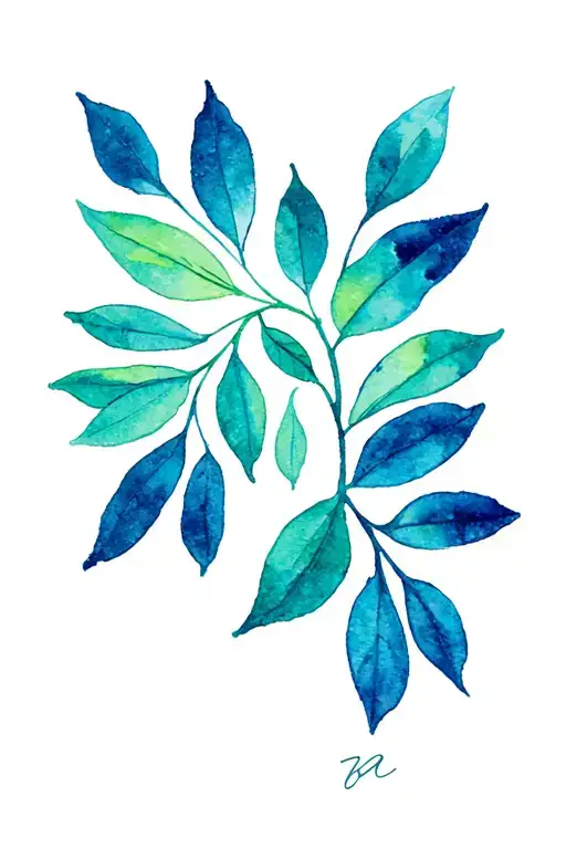 Zia Symbol With Autum Leaves