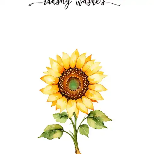 Sunflower With A Stem Name