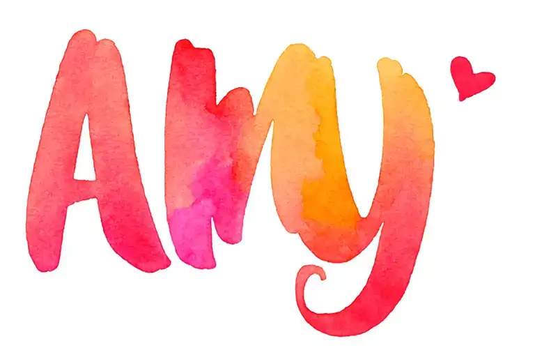 Amy Name With Heart For 4 Of My Kids Name