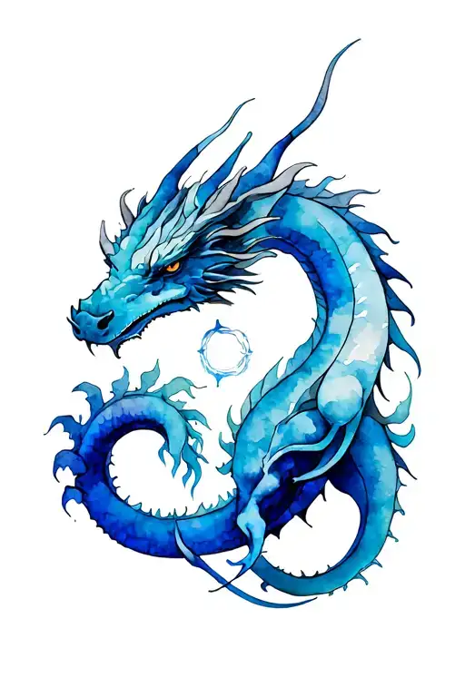 Sagittaruis Surrounded By Dragon Intertwined Within