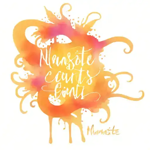 Lower Back Flowing Cursive Text That Says Namaste Cunts