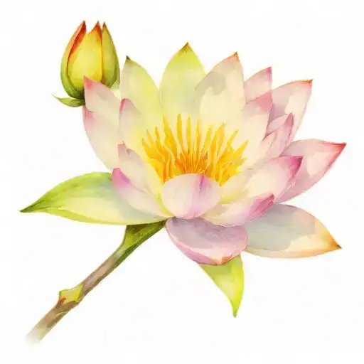 Dagger And Violets One Water Lily