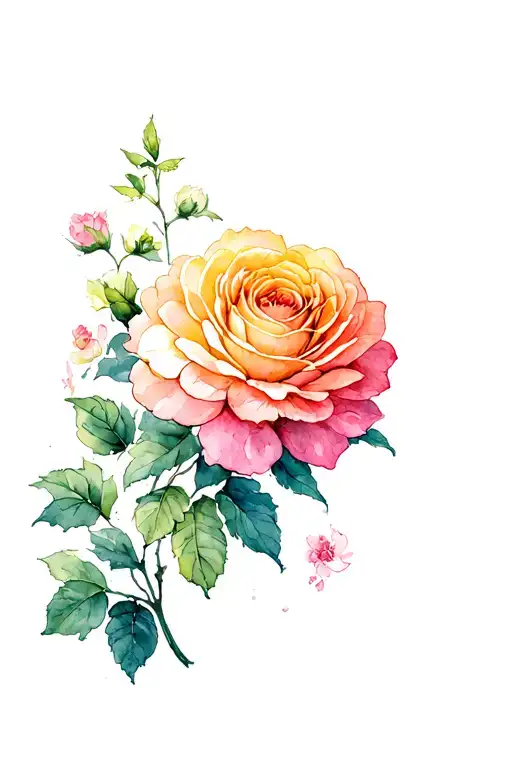 Chrysanthemum And Rose